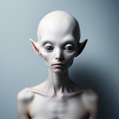 Atmospheric portrait of an alien being from another planet.  Generative AI