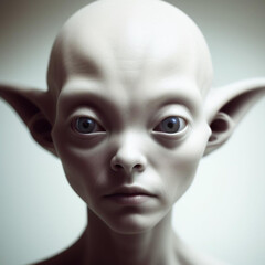 Atmospheric portrait of an alien being from another planet.  Generative AI