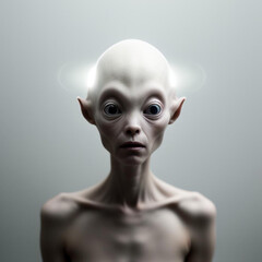 Atmospheric portrait of an alien being from another planet.  Generative AI