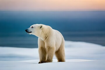 Obraz na płótnie Canvas polar bear in the snow