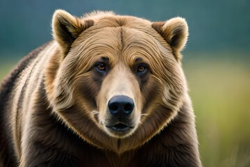 brown bear portrait - obrazy, fototapety, plakaty
