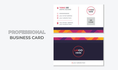 Modern and simple business card design template.