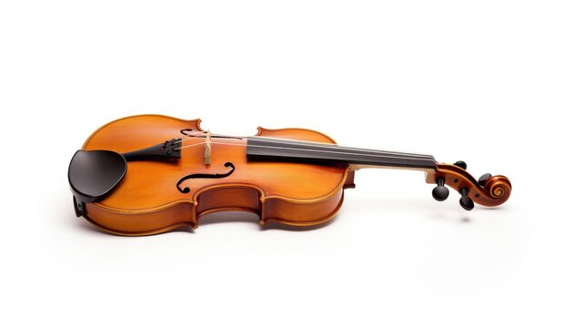 Violin on a white background