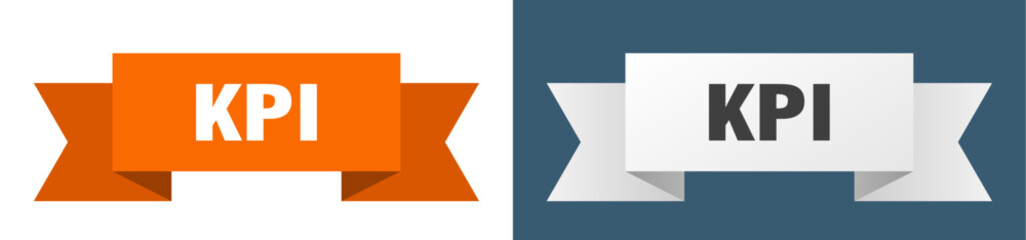 Fototapeta premium kpi ribbon. kpi isolated paper sign. banner