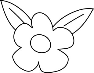 retro daisy outline