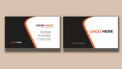 Modern business card and name card,horizontal simple clean template vector design, layout in rectangle size.