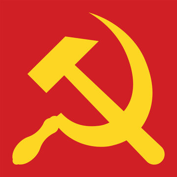 The hammer and sickle symbol of the Soviet Union, vector