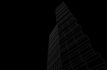 Abstract architectural background vector illustration