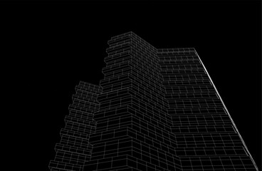 Abstract architectural background vector illustration