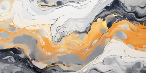 abstract art, fluid art. Abstract background, marble. Decorative acrylic paint that repeats the texture of mountain marble. abstract pattern. orange, beige, natural shades - obrazy, fototapety, plakaty