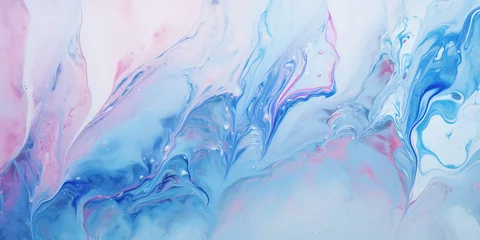 Fotobehang abstract art, fluid art. Abstract background, marble. Decorative acrylic paint that repeats the texture of mountain marble. abstract pattern. purple, blue, turquoise shades © Yuliya