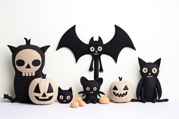 Fototapeta premium halloween decor felt toy. DIY