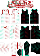 Arrow Stripes Jersey Design Sportswear Layout Template