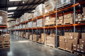 Large warehouse with numerous items