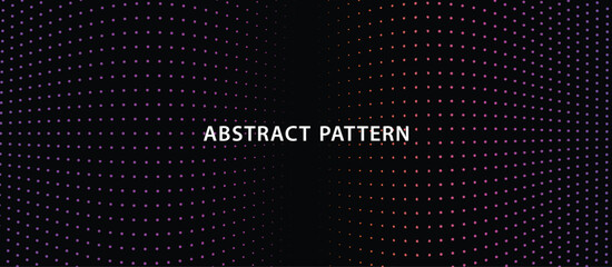 Abstract background digital dynamic wave on dark background. Futuristic hi-technology concept. Sound wave. Vector illustration