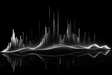 Naklejka premium Sound waves modern sound equalizer. Radio wave icons. Volume level symbols. Music frequency. Abstract digital equalizers for music application