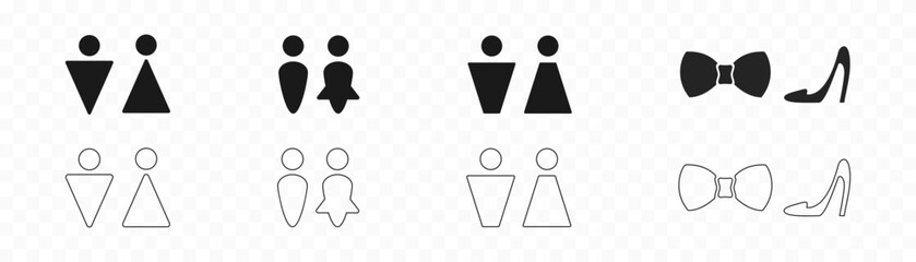 Men's and women's toilet icon.