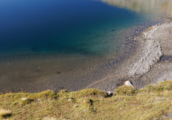 picturesque mountain lake of Lago Retico in Ticino