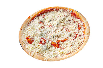 pizza raw dough four cheeses assorted parmezan cheese, gorgonzola, mozzarella, emmental fast food...
