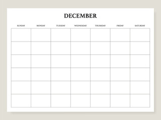 Monthly planner undated. Vector illustration