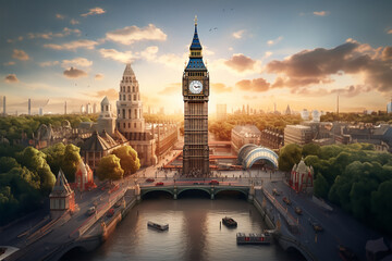 Temporal Manipulations London Clock Landmark Transcends Time Through AI Artistry generative ai