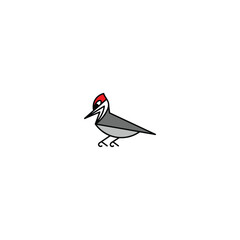  vector bird icon on white background