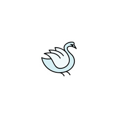  vector bird icon on white background