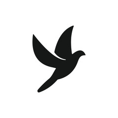  vector bird icon on white background