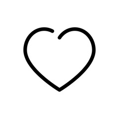 Heart icon in line. Heart shape in png. Love illustration. Heart sign. Love illustration.