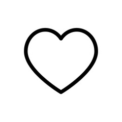 Heart icon in line. Heart shape in png. Love illustration. Heart sign. Love illustration.