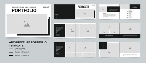 Modern portfolio or portfolio architecture template design