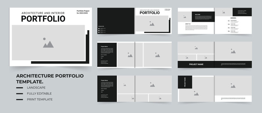 Modern portfolio or portfolio architecture template design