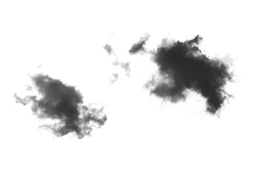 Dym, chmura na białym tle. Bez tła