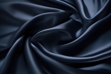 Obraz premium Dark blue soft silk fabric