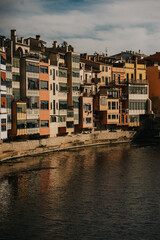 houses on the bank of the river Girona