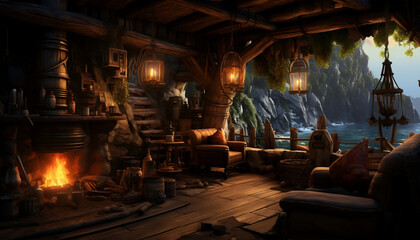 Obraz na płótnie Canvas Enchanting Pirate's Den