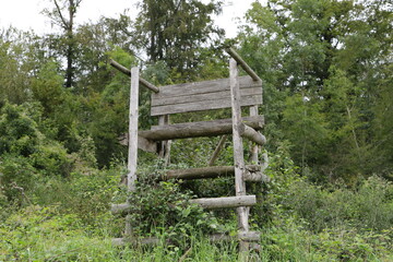 a high seat at the edge of the forest