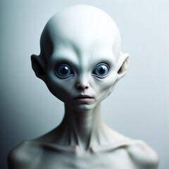 Atmospheric portrait of an alien being from another planet.  Generative AI