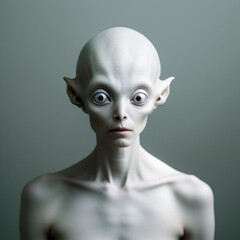 Atmospheric portrait of an alien being from another planet.  Generative AI