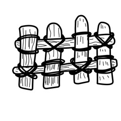 Fototapeta premium Doodle Fence 