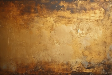 Fototapeta na wymiar abstract golden background - dilapidated and old metal surface with golden texture - Generative AI