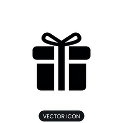 Gift icon vector with isolated white background