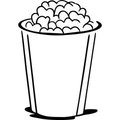 Doodle Popcorn Illustration