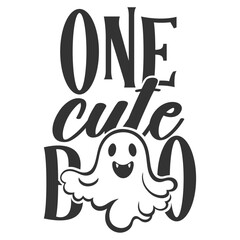 One Cute Boo - Boo Halloween Illustration