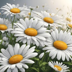 white daisies on garden