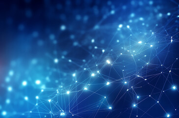 abstract blue background with complex network