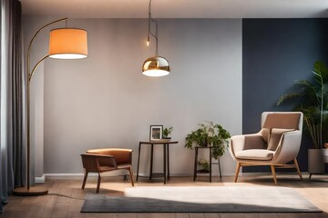 modern studio with sofa chair