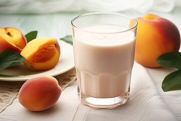 Breakfast beverage consisting of peach-flavored