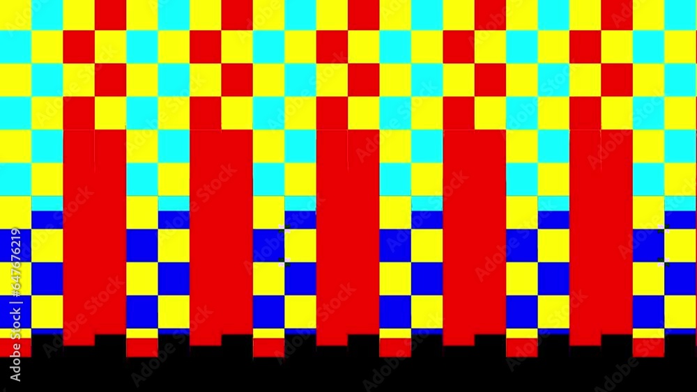 Poster abstract pixel square background transition animation