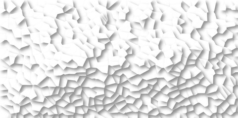  Abstract white paper cut shadows background realistic crumpled paper decoration textured with multi layers.Broken tiles mosaic seamless pattern.white gravel texture wallpaper. vector illustration.